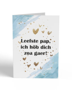 37 - Limburgse wenskaart – Leefste pap, ich höb dich zoa gaer!